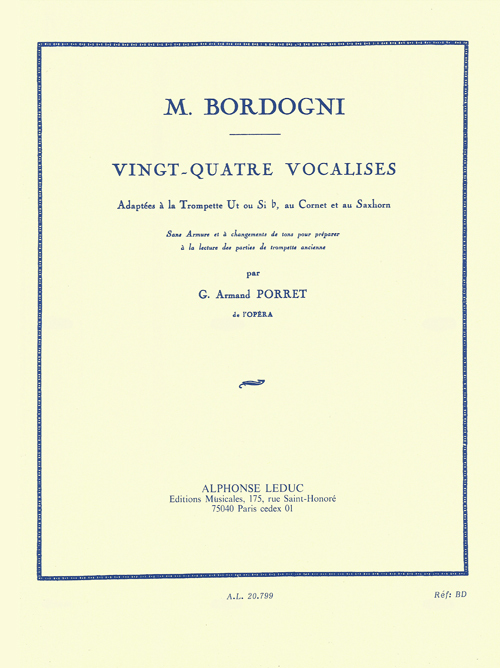 Cover: 9790046207990 | Vingt-Quatre Vocalises | Marco Bordogni | Buch | Alphonse Leduc