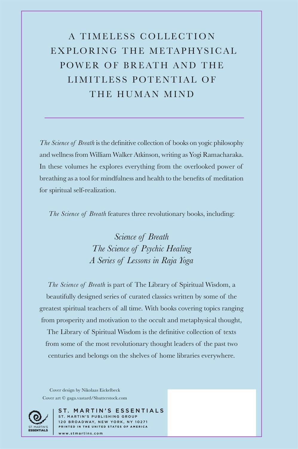 Rückseite: 9781250828712 | The Science of Breath: The Essential Works of Yogi Ramacharaka | Buch