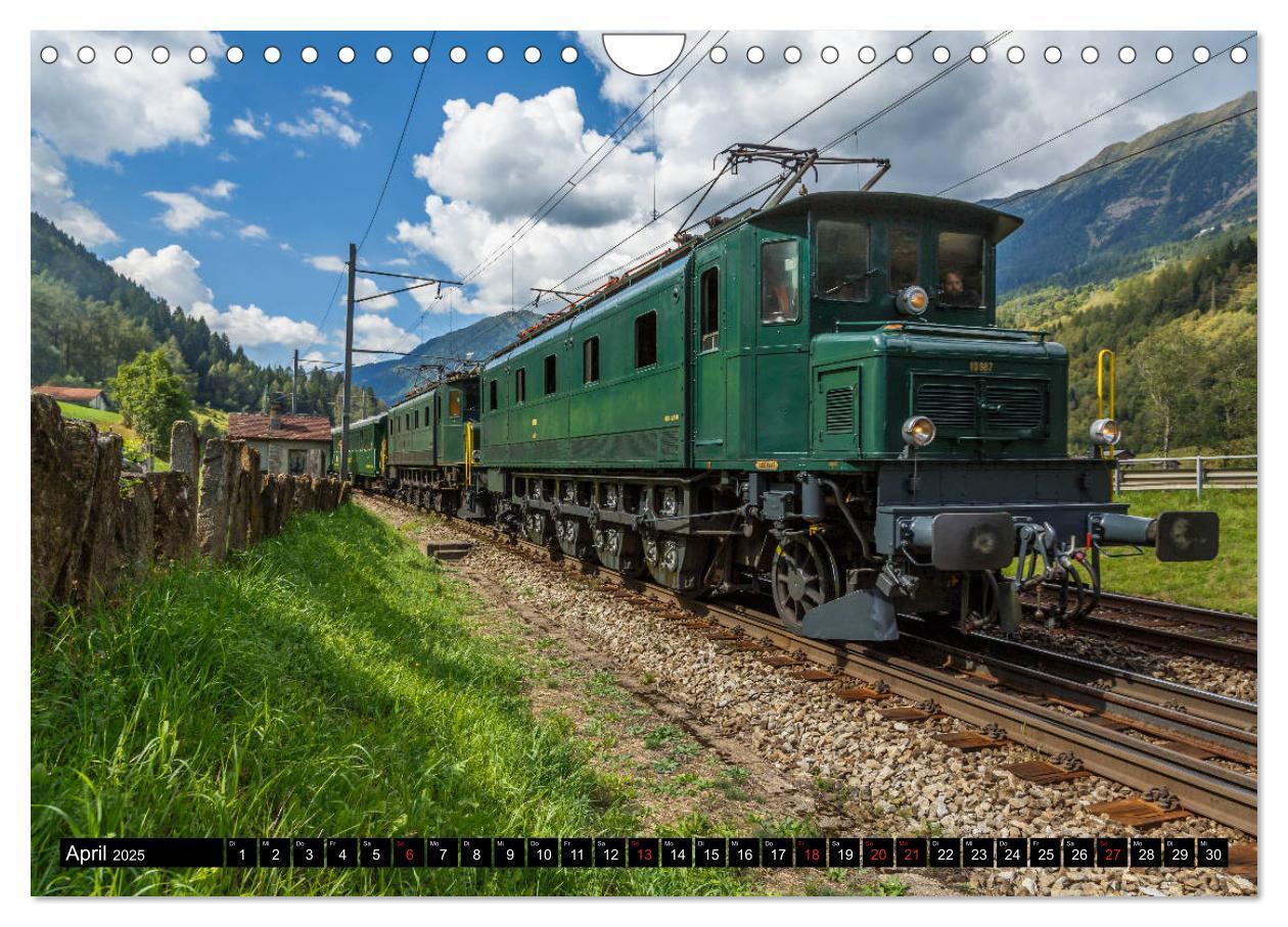 Bild: 9783435346448 | Eisenbahn-Nostalgie - Oldtimer auf Schweizer Schienen (Wandkalender...