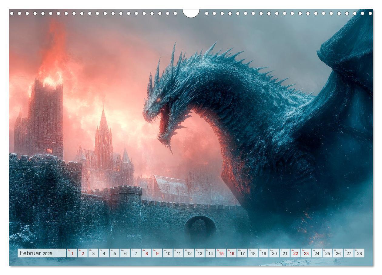 Bild: 9783457181461 | MÄCHTIGE DRACHEN Mystische Wesen (Wandkalender 2025 DIN A3 quer),...