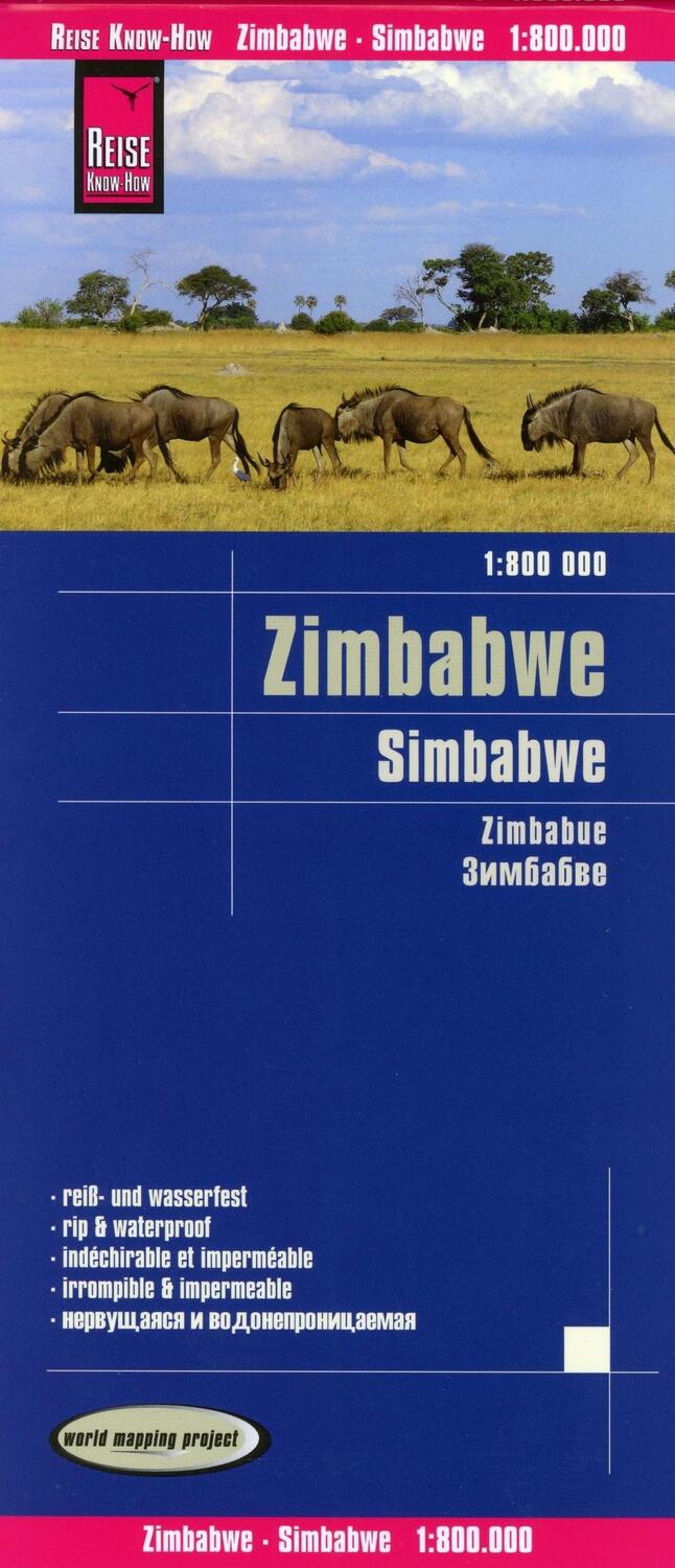 Cover: 9783831772704 | Reise Know-How Landkarte Simbabwe 1 : 800.000 | reiß- und wasserfest