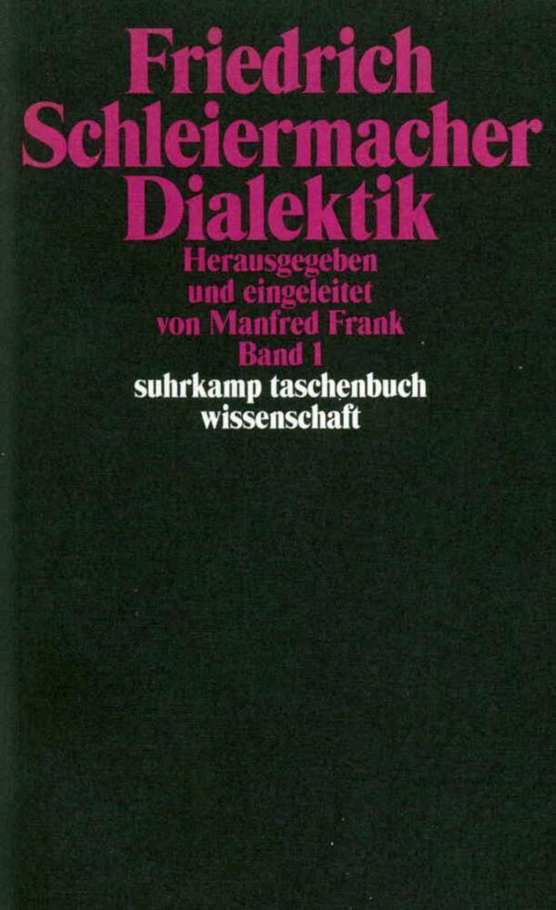 Cover: 9783518291290 | Dialektik, 2 Teile | Friedrich Schleiermacher | Taschenbuch | Suhrkamp
