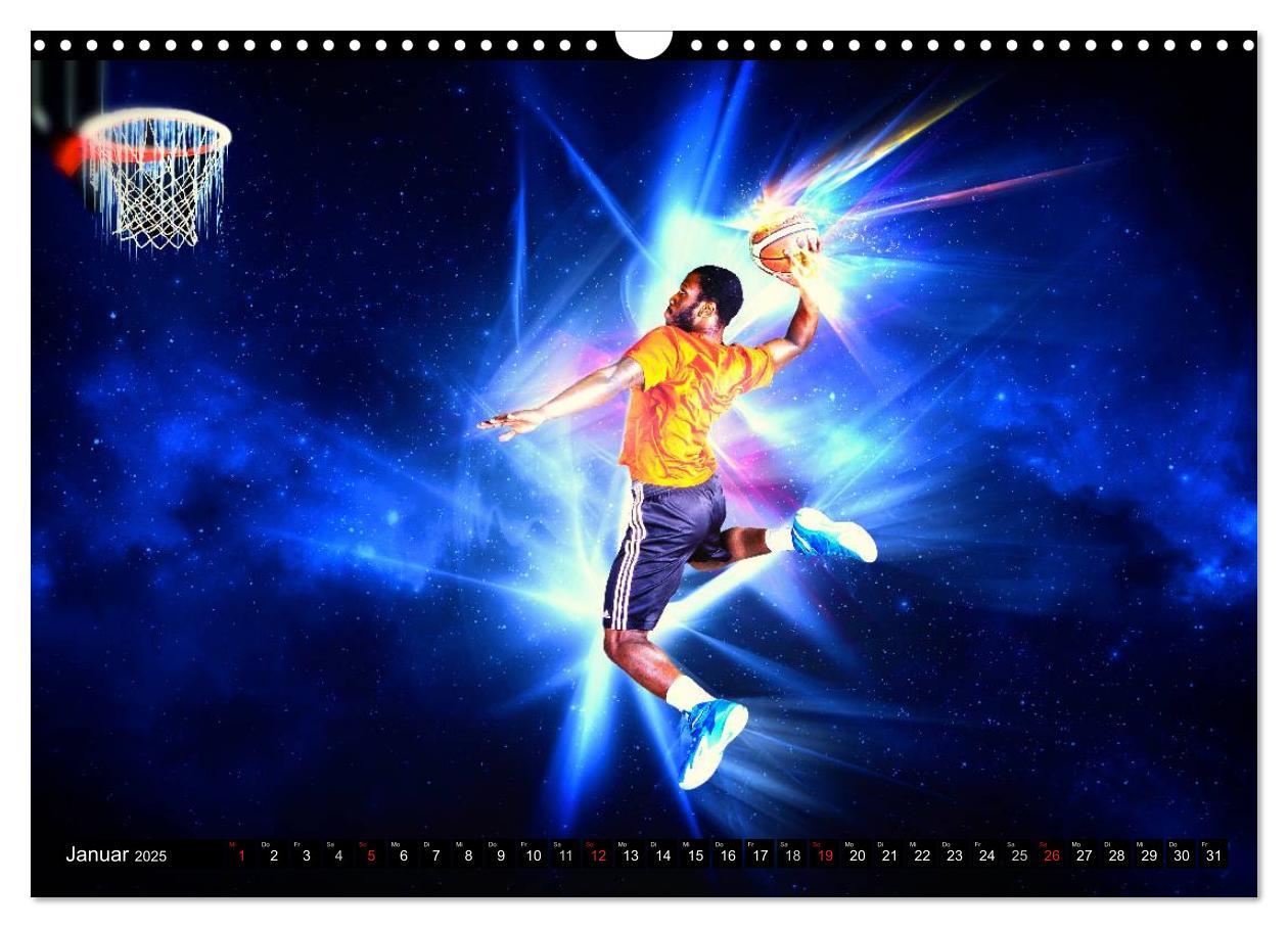 Bild: 9783435616251 | Basketball Fantasiewelten (Wandkalender 2025 DIN A3 quer), CALVENDO...