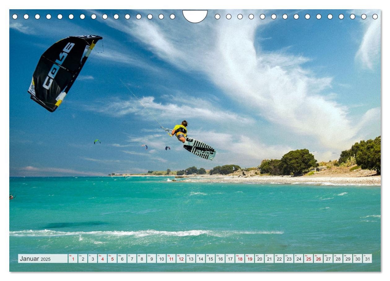 Bild: 9783435100859 | Faszination Kitesurfen (Wandkalender 2025 DIN A4 quer), CALVENDO...