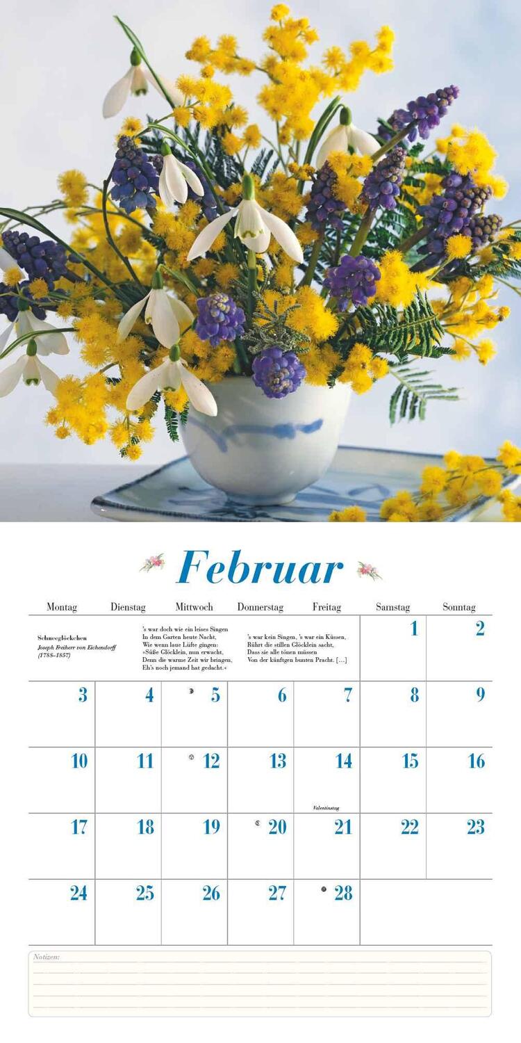Bild: 4250809652832 | Blumenliebe 2025 - Broschürenkalender - Mit Gedichten - Format 30 x...