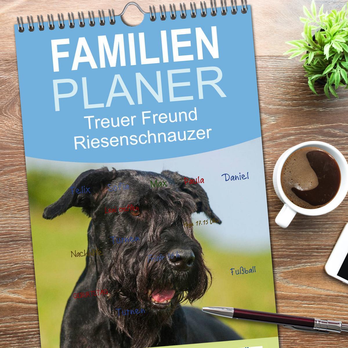 Bild: 9783457125175 | Familienplaner 2025 - Treuer Freund Riesenschnauzer mit 5 Spalten...