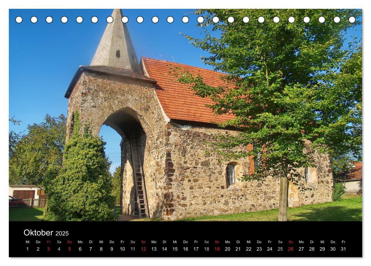 Bild: 9783435760640 | Dorfkirchen in Brandenburg (Tischkalender 2025 DIN A5 quer),...