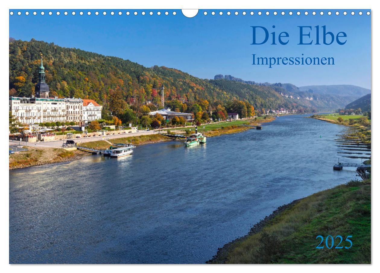 Cover: 9783435194353 | Die Elbe Impressionen (Wandkalender 2025 DIN A3 quer), CALVENDO...