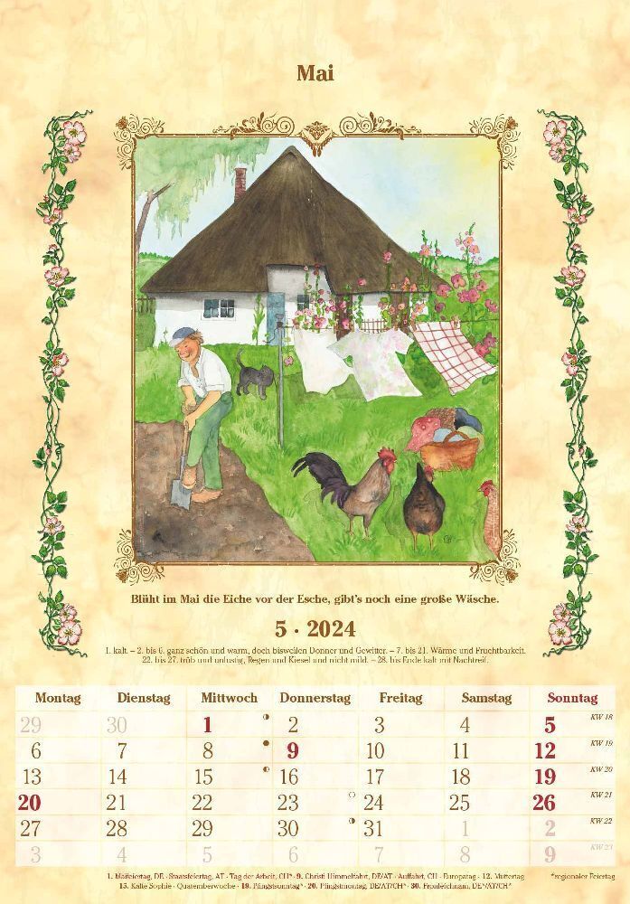 Bild: 4251732334826 | Bauernkalender 2024 - Bildkalender 23,7x34 cm - mit...