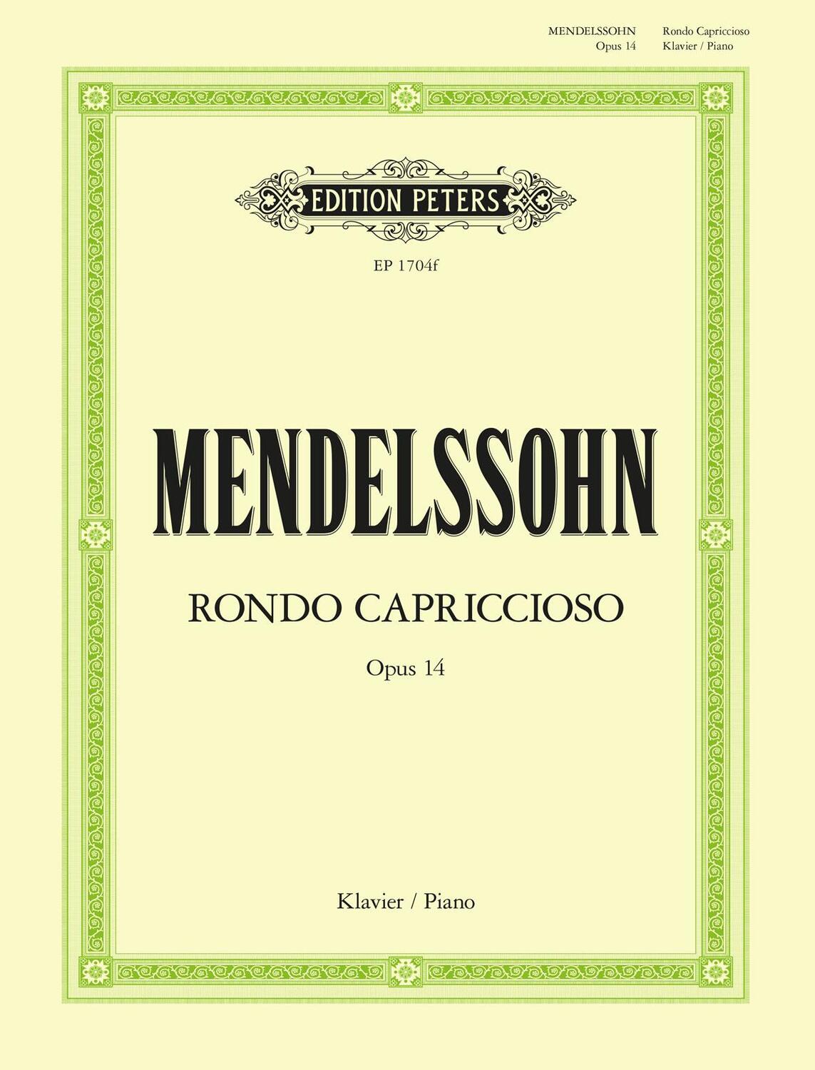 Cover: 9790014007485 | Rondo Capriccioso Op. 14 | Sheet | Felix Mendelssohn Bartholdy | Buch