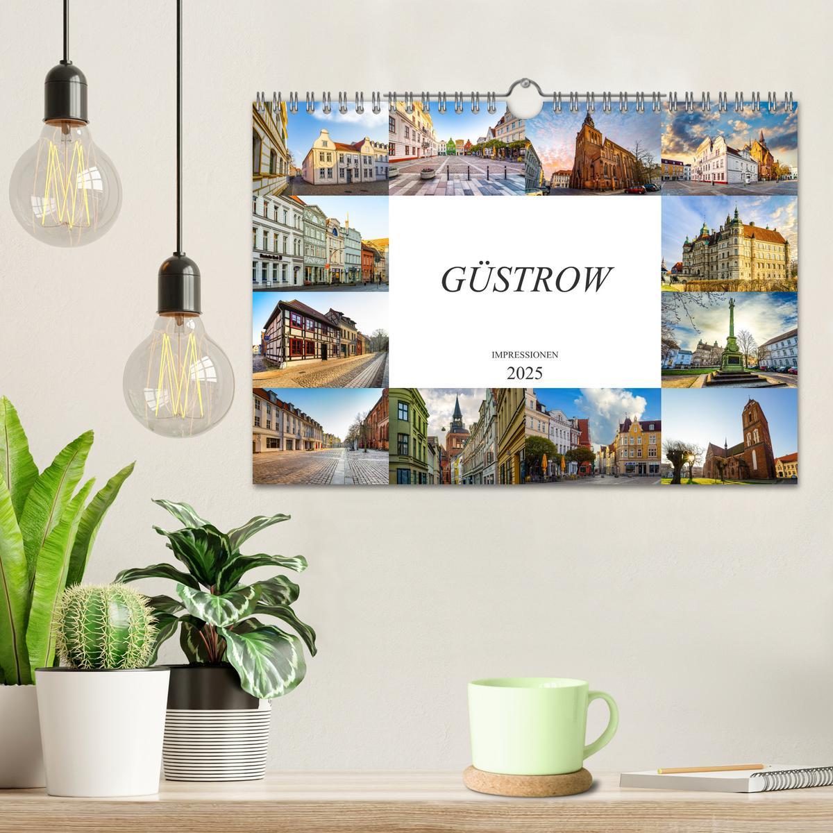 Bild: 9783435242139 | Güstrow Impressionen (Wandkalender 2025 DIN A4 quer), CALVENDO...