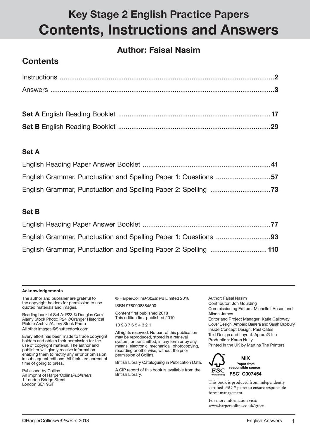 Bild: 9780008384500 | KS2 English Reading, Grammar, Punctuation and Spelling SATs...