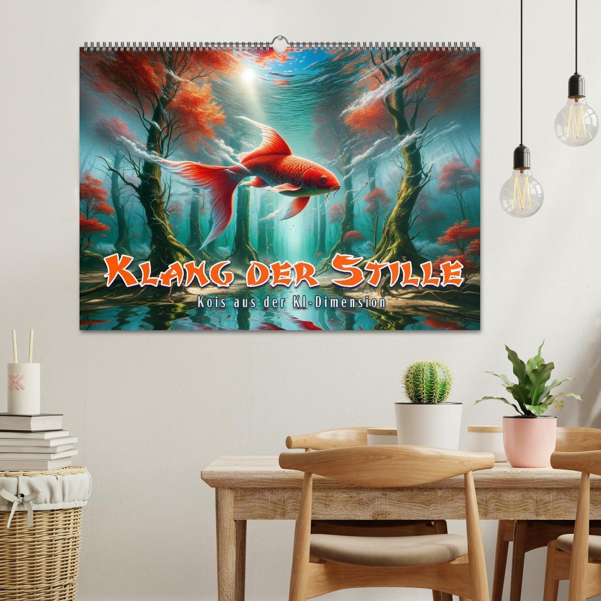 Bild: 9783383788598 | Klang der Stille - Kois aus der KI Dimension (Wandkalender 2025 DIN...