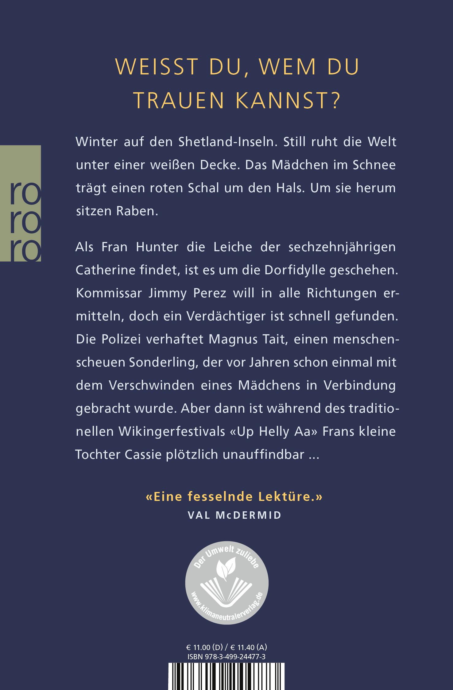 Rückseite: 9783499244773 | Die Nacht der Raben | Ann Cleeves | Taschenbuch | 430 S. | Deutsch