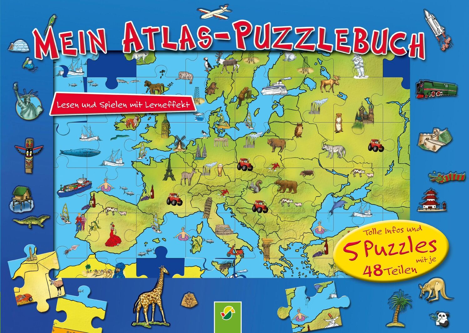 Cover: 9783849932039 | Mein Atlas-Puzzlebuch für Kinder ab 6 Jahren | Friedemann Bedürftig