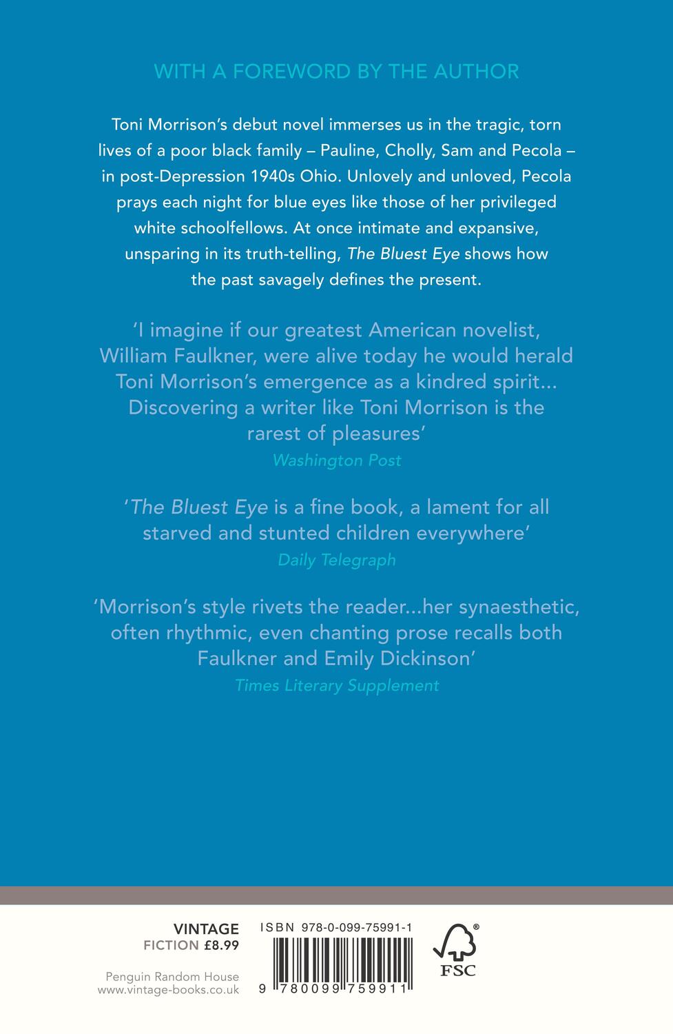 Rückseite: 9780099759911 | The Bluest Eye | Toni Morrison | Taschenbuch | Englisch | 2005