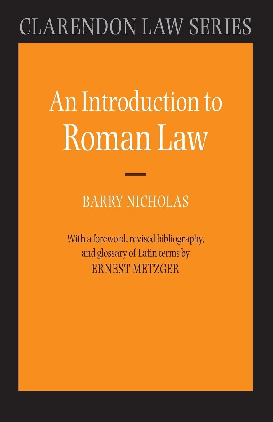 Cover: 9780198760634 | An Introduction to Roman Law | Barry Nicholas | Taschenbuch | Englisch