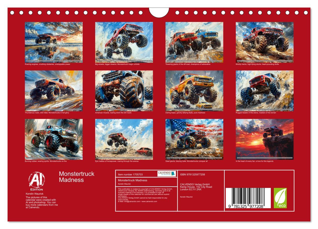 Bild: 9781325977208 | Monstertruck Madness (Wall Calendar 2025 DIN A4 landscape),...