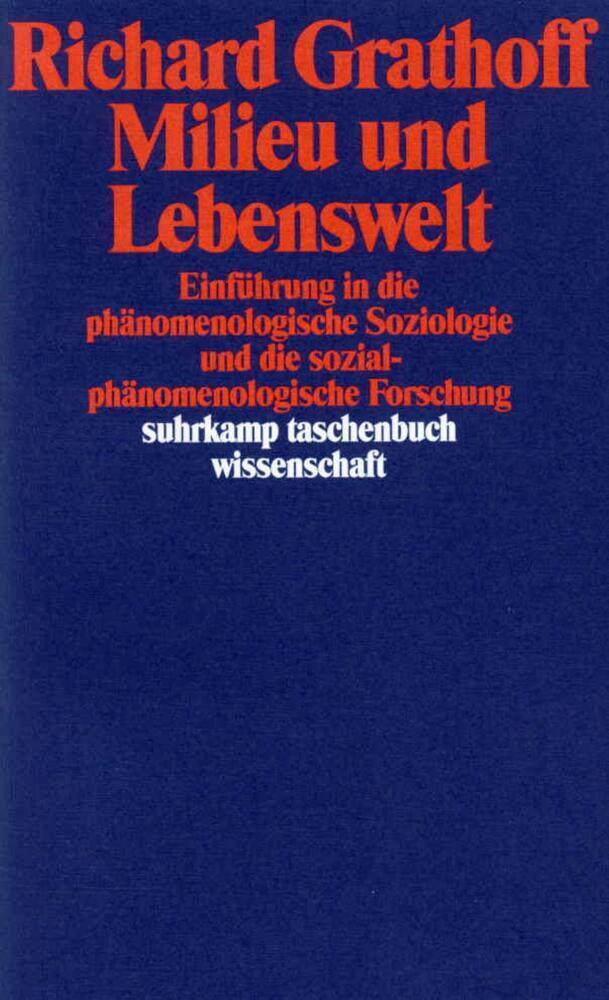 Cover: 9783518287453 | Milieu und Lebenswelt | Richard Grathoff | Taschenbuch | 482 S. | 1995