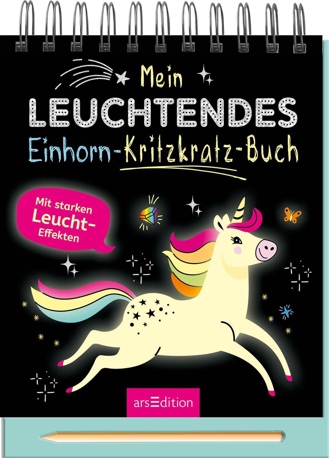 Cover: 9783845853833 | Mein leuchtendes Einhorn-Kritzkratz-Buch | Mit starken Leucht-Effekten