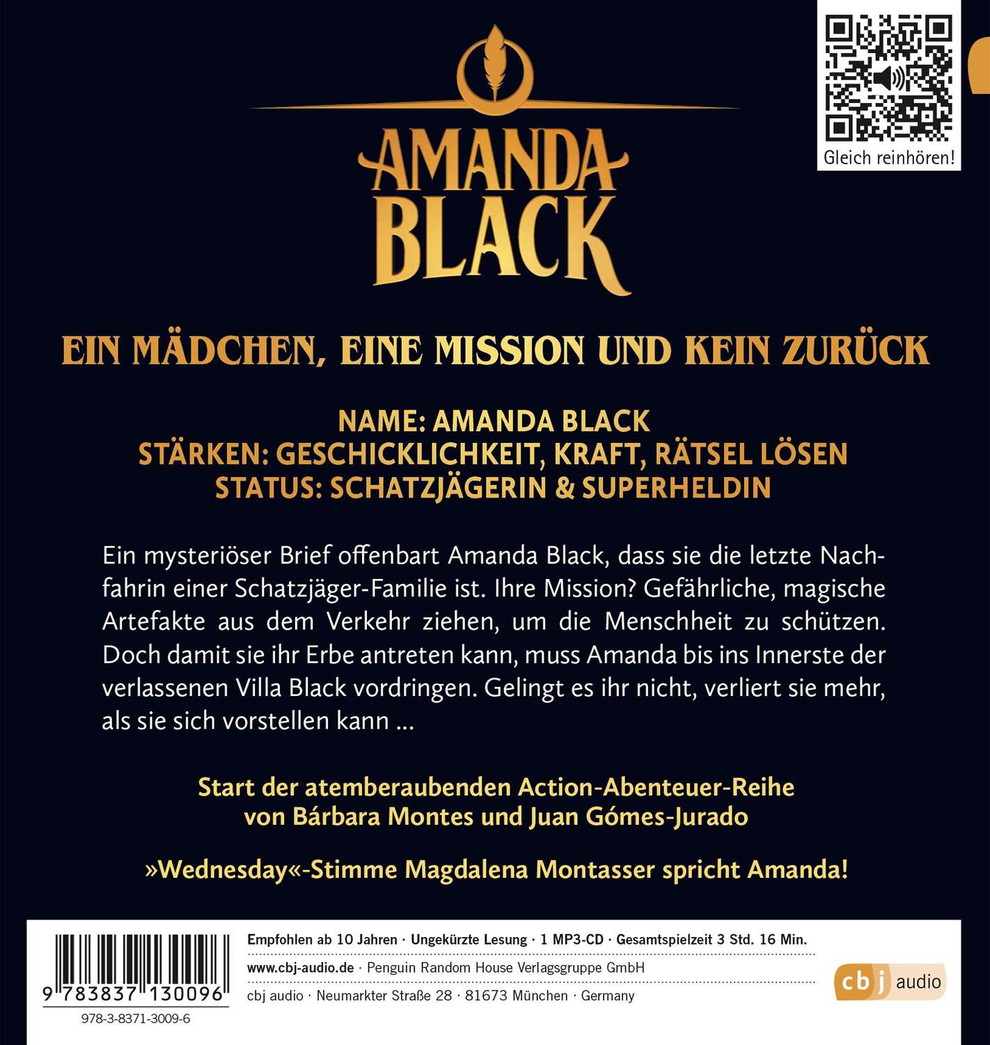 Bild: 9783837130096 | Amanda Black - Die Mission beginnt | Juan Gómez-Jurado (u. a.) | MP3