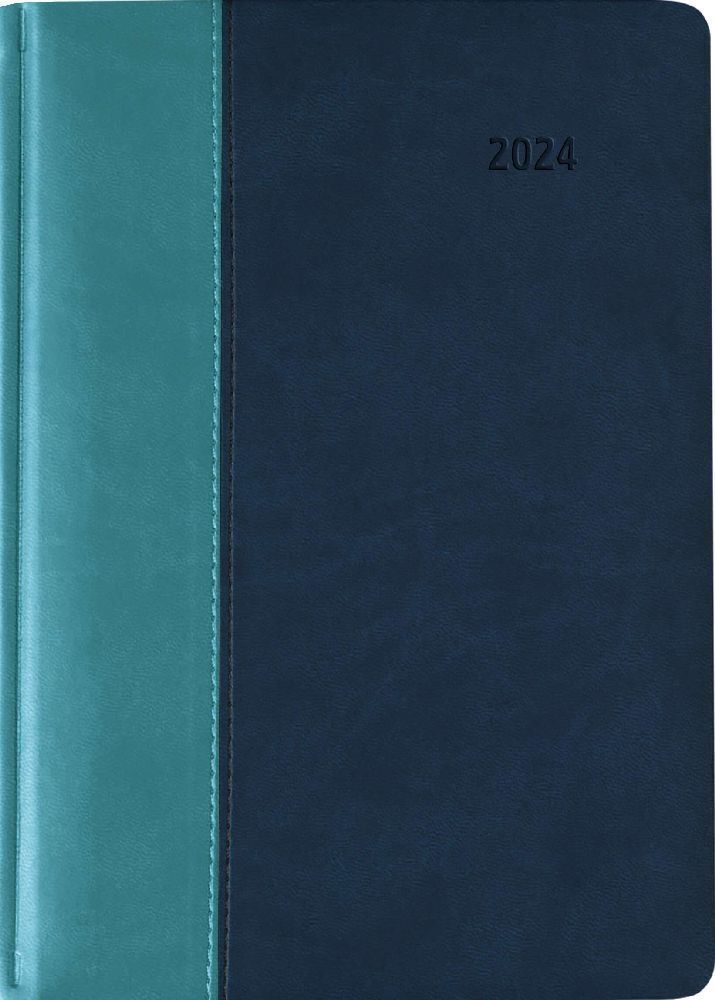 Cover: 4251732337735 | Buchkalender Premium Water türkis-blau 2024 - Büro-Kalender A5 -...