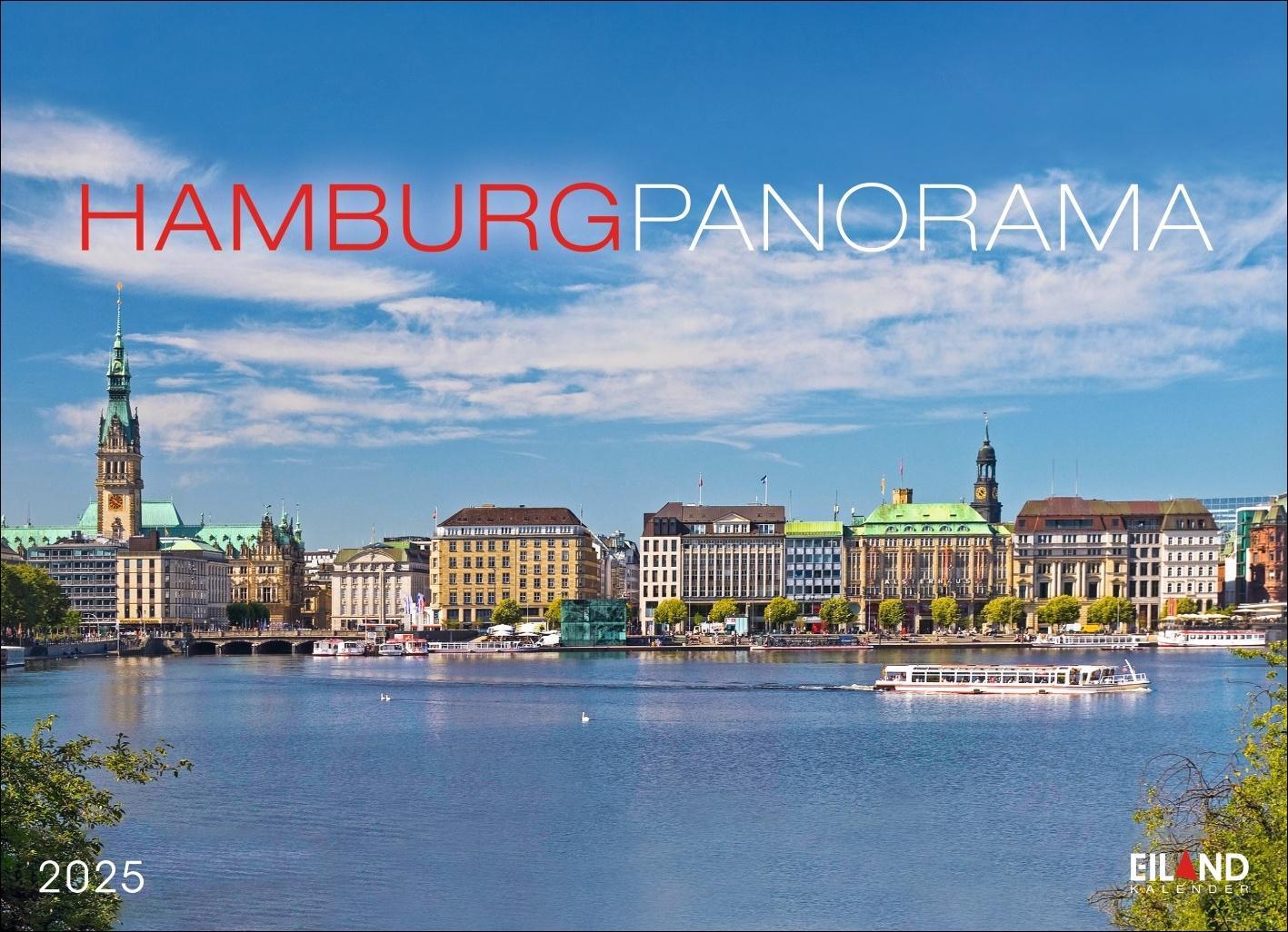 Cover: 9783964023391 | Hamburg Panorama Postkartenkalender 2025 | Eiland | Kalender | 13 S.