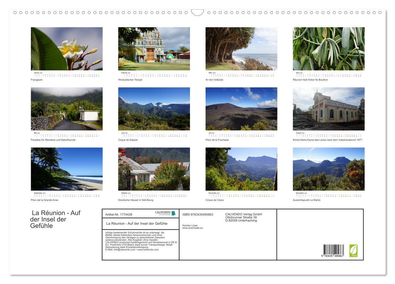 Bild: 9783435495863 | La Réunion - Auf der Insel der Gefühle (Wandkalender 2025 DIN A2...