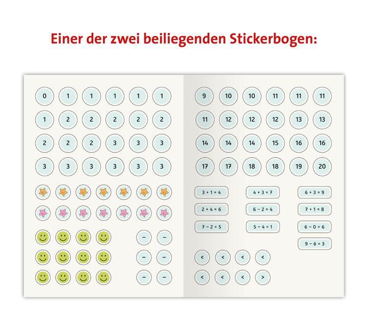 Bild: 9783473416059 | Erstes Rechnen Sticker-Rätsel | Kirstin Jebautzke | Taschenbuch | 2020