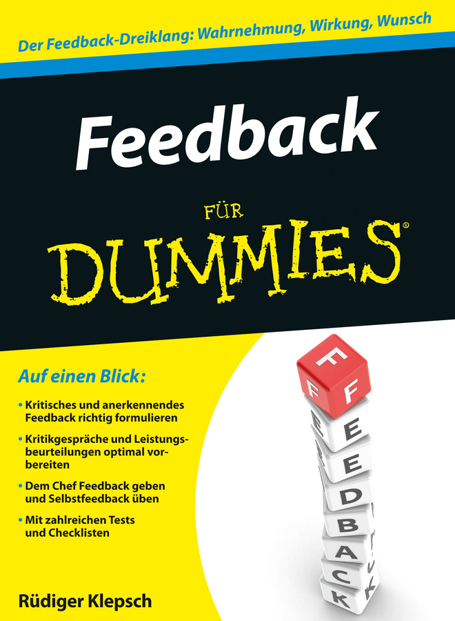 Cover: 9783527708727 | Feedback für Dummies | Rüdiger Klepsch | Taschenbuch | 288 S. | 2015
