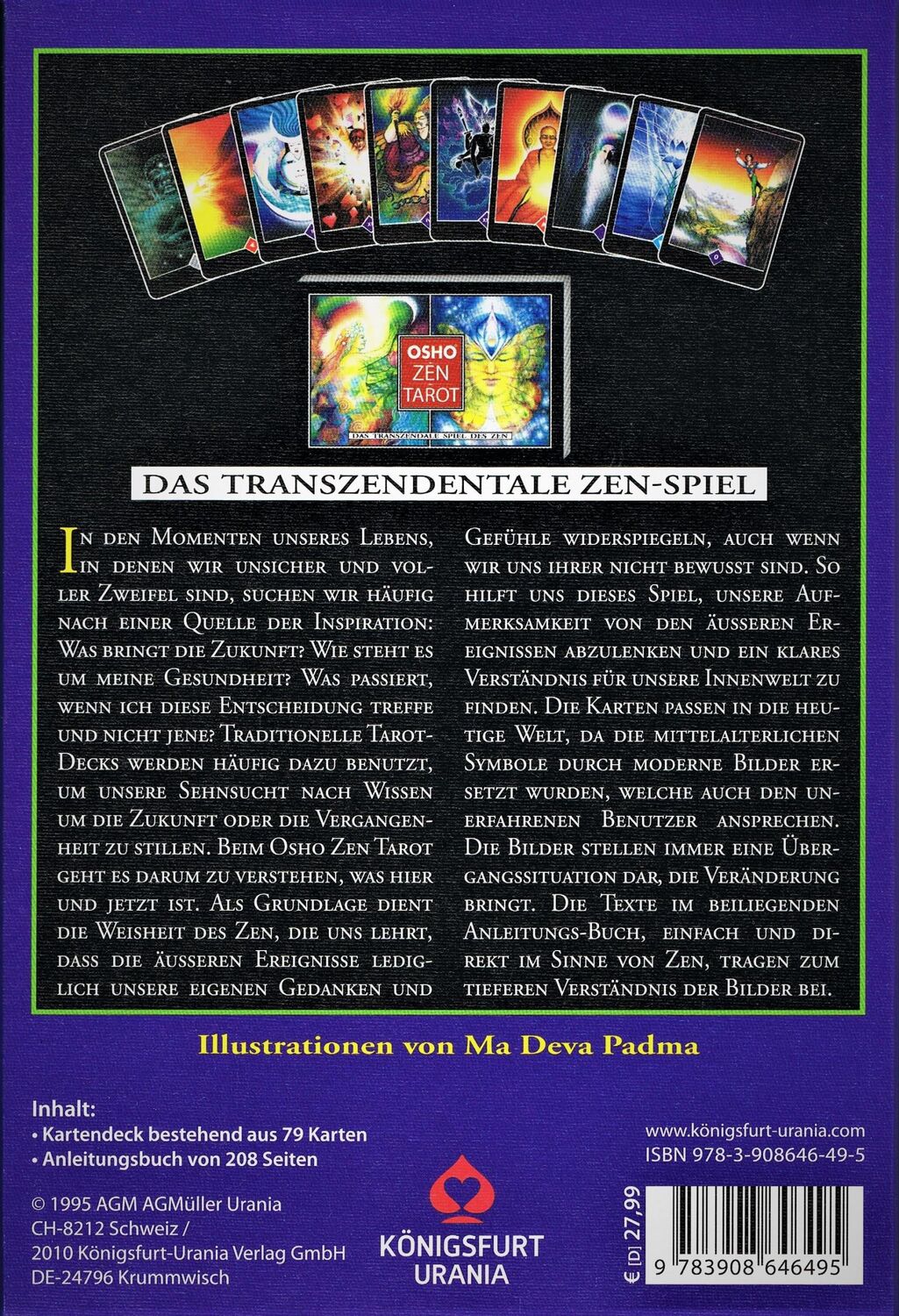 Rückseite: 9783908646495 | Osho Zen Tarot. Buch und 79 Karten | Das transzendentale Zen-Spiel