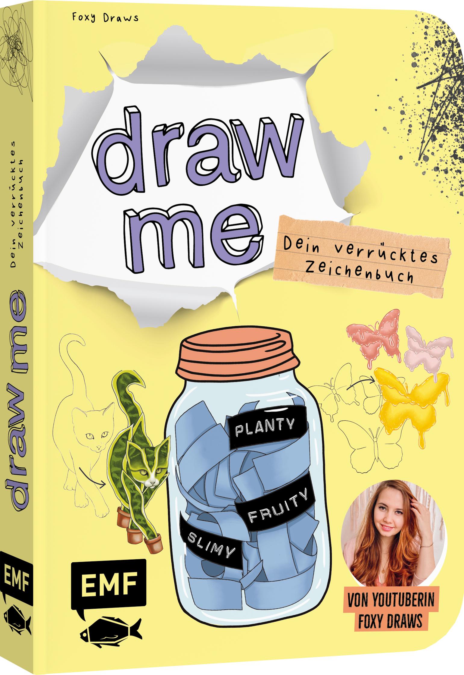 Cover: 9783745913262 | Dein verrücktes Zeichenbuch - Draw me ... fruity, slimy, shiny,...