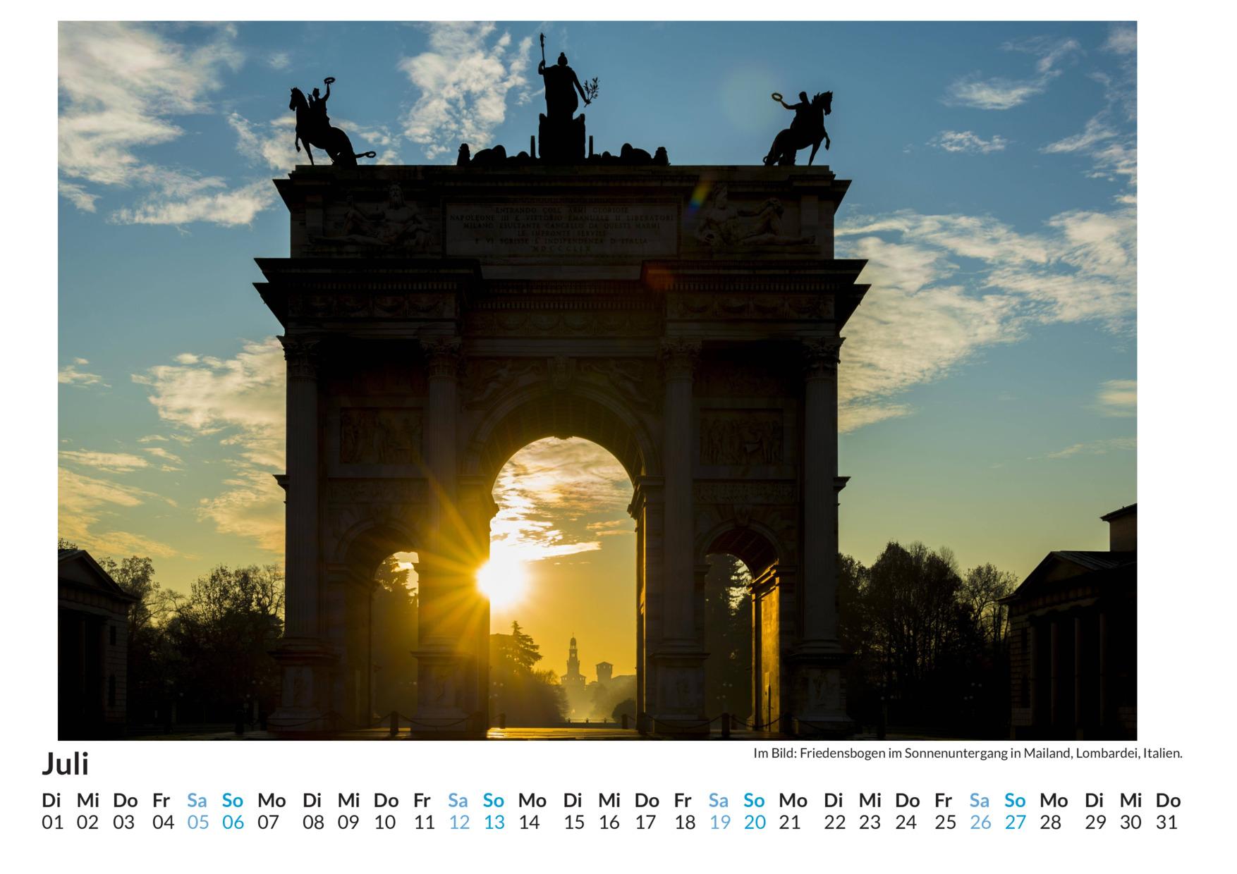 Bild: 9783759123275 | Mailand - (Wandkalender 2025, Kalender DIN A4 quer, Monatskalender...