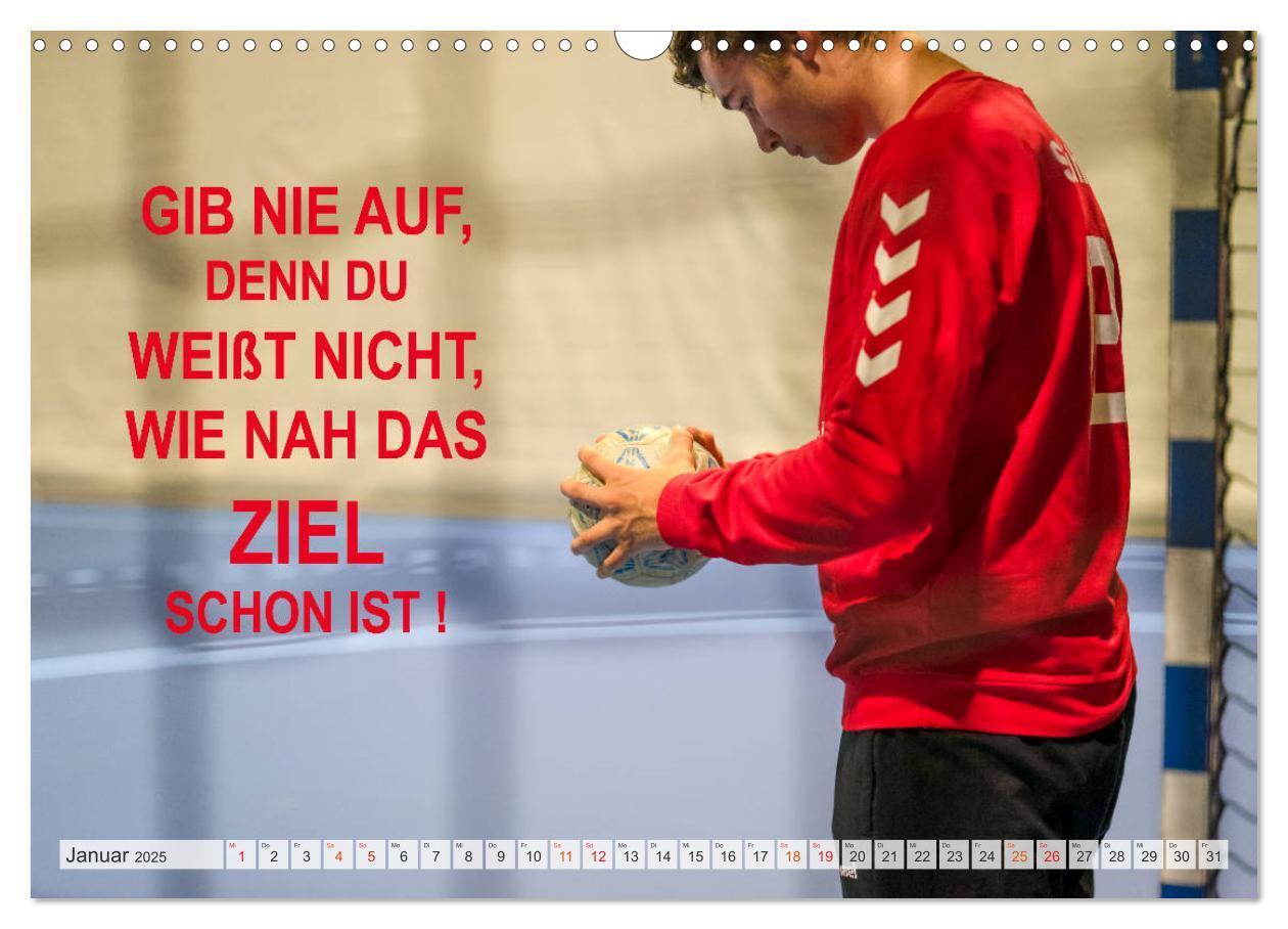 Bild: 9783435117284 | Positive Gedanken - Motivation und Handball (Wandkalender 2025 DIN...