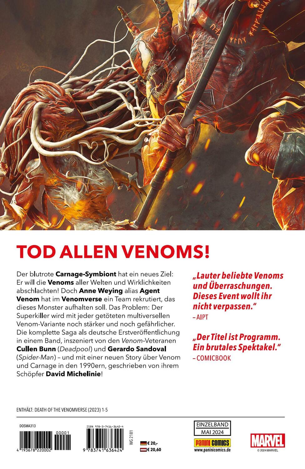 Rückseite: 9783741636424 | Der Tod des Venomverse | Cullen Bunn (u. a.) | Taschenbuch | 172 S.