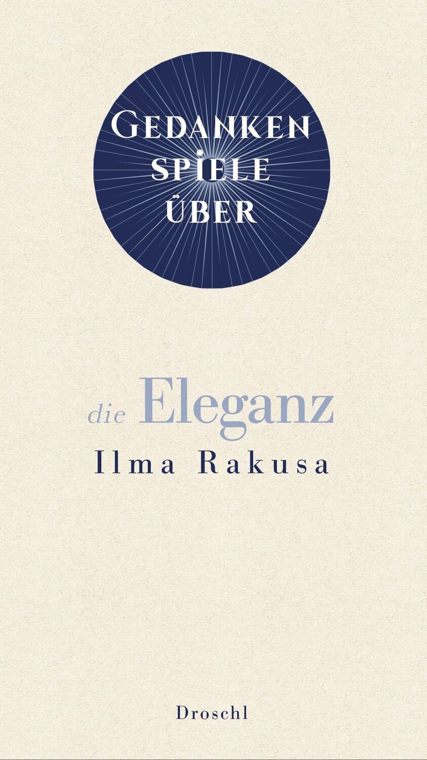 Cover: 9783990590881 | Gedankenspiele über die Eleganz | Ilma Rakusa | Buch | 48 S. | Deutsch