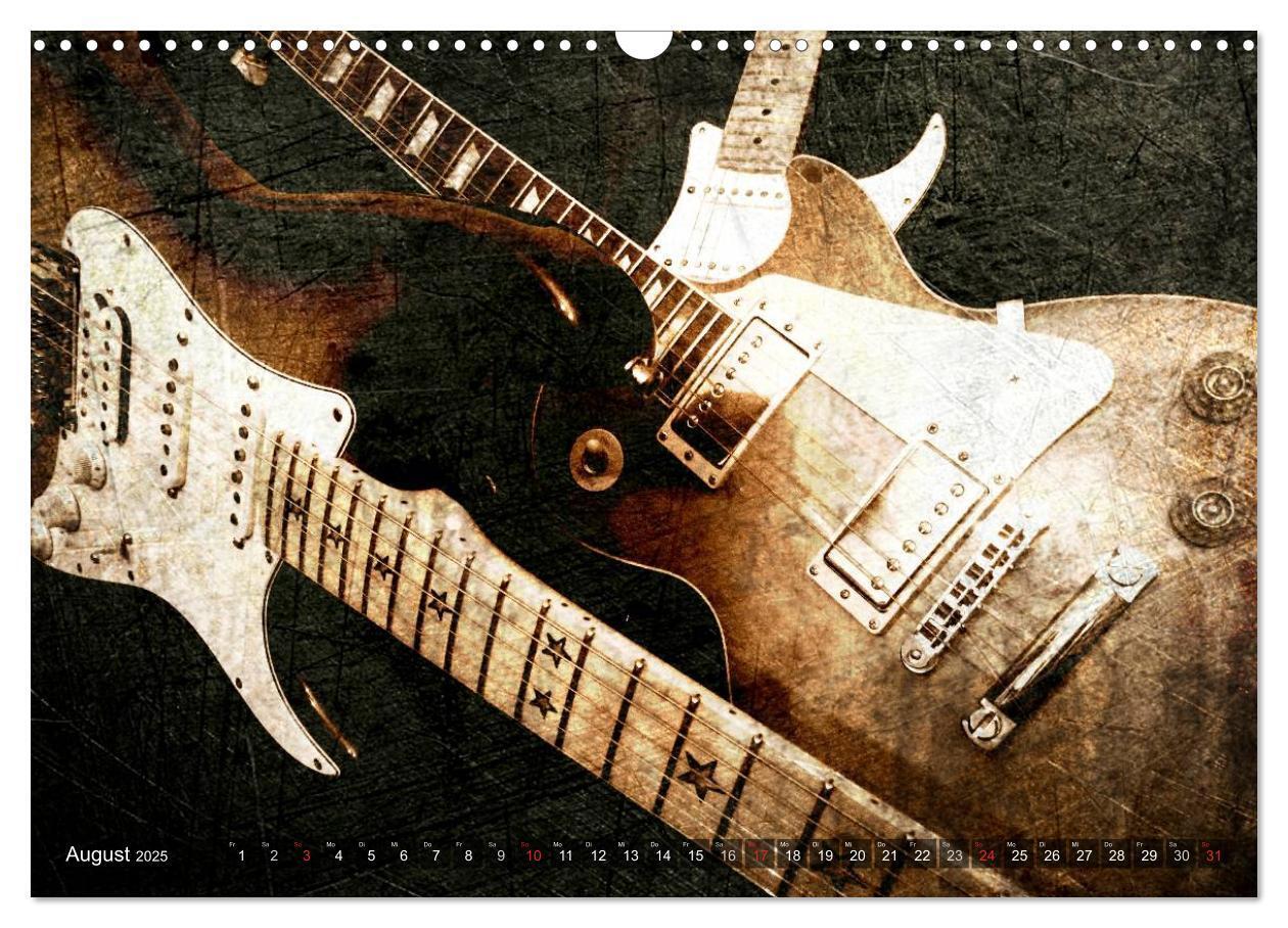 Bild: 9783435728282 | GITARREN Vintage Art (Wandkalender 2025 DIN A3 quer), CALVENDO...