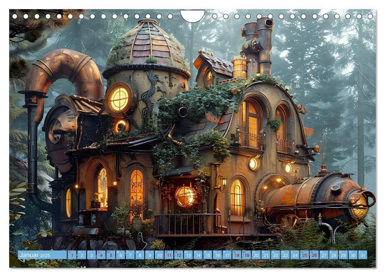 Bild: 9783435504930 | Steampunk Domizile (Wandkalender 2025 DIN A4 quer), CALVENDO...