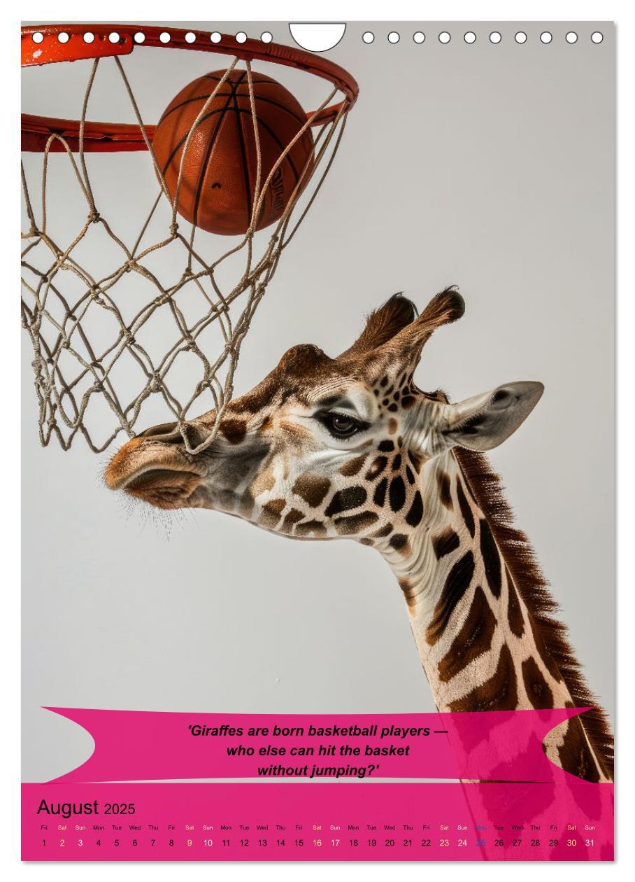 Bild: 9781325986385 | Basketball with funny animals (Wall Calendar 2025 DIN A4 portrait),...