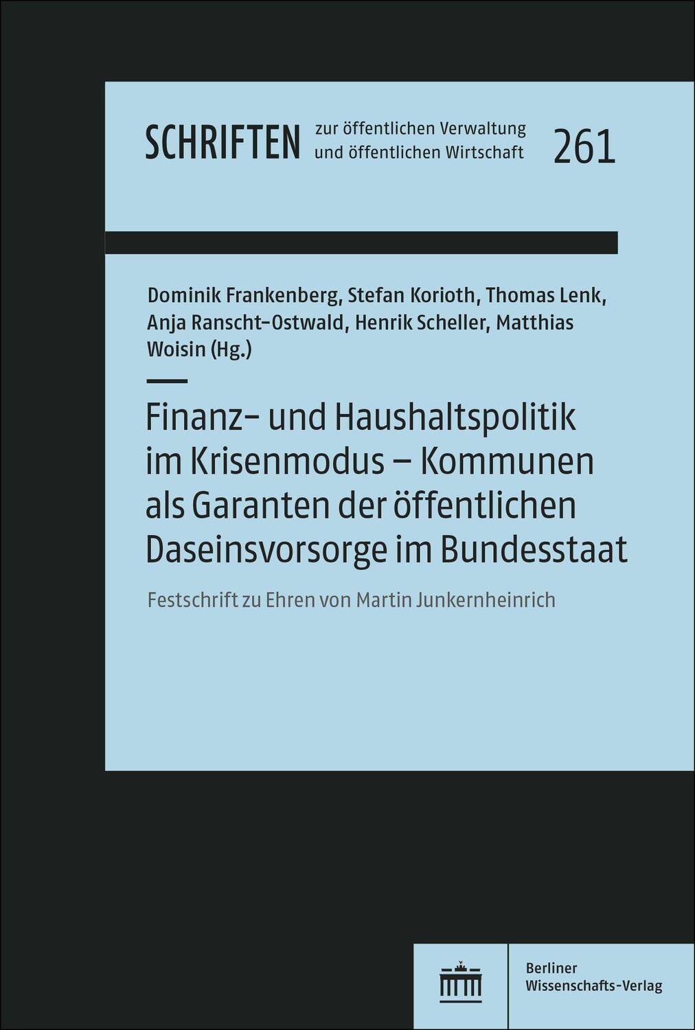 Cover: 9783830556220 | Finanz- und Haushaltspolitik im Krisenmodus - Kommunen als Garanten...