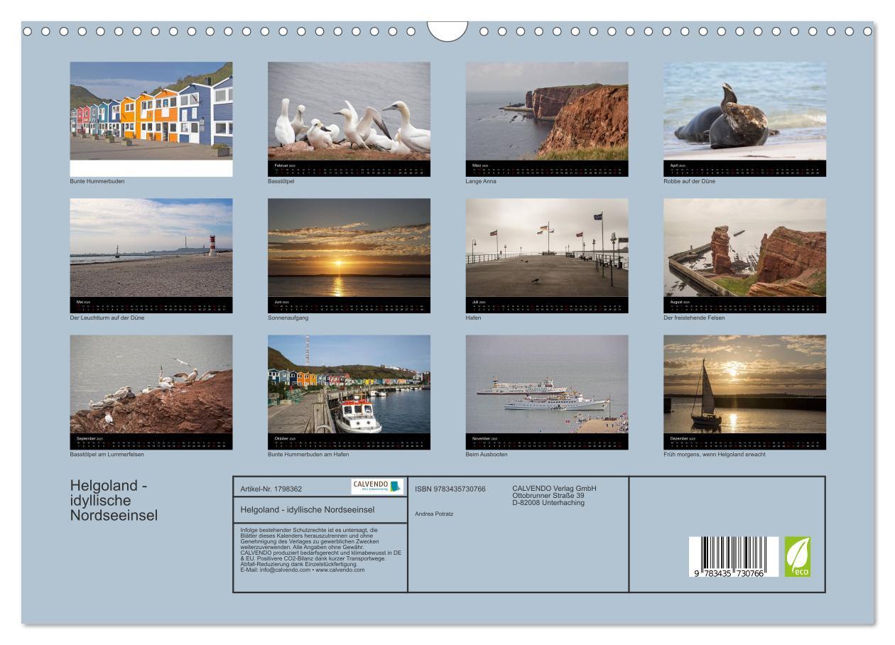 Bild: 9783435730766 | Helgoland - idyllische Nordseeinsel (Wandkalender 2025 DIN A3...