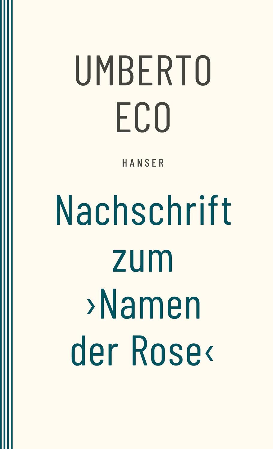 Cover: 9783446276642 | Nachschrift zum ¿Namen der Rose¿ | Umberto Eco | Taschenbuch | Deutsch