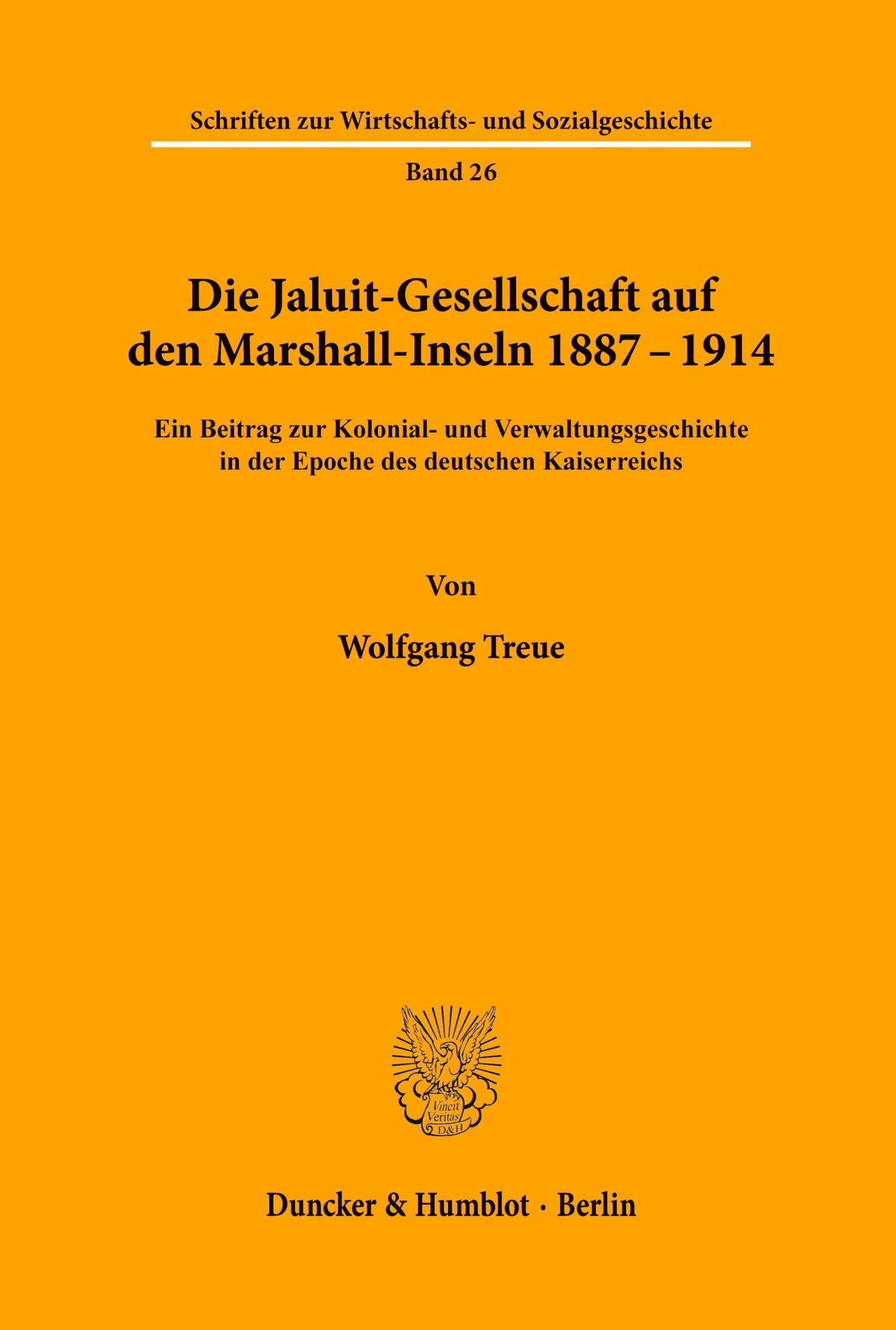 Cover: 9783428036325 | Die Jaluit-Gesellschaft auf den Marshall-Inseln 1887-1914. | Treue