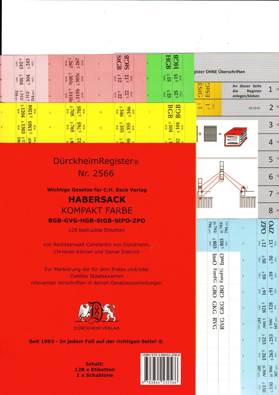 Cover: 9783864532566 | DürckheimRegister® Griffregister Nr. 2566 - Habersack Kompakt Farbe