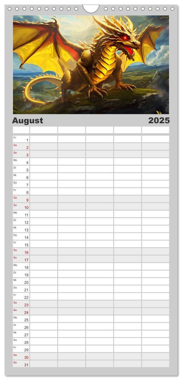 Bild: 9783457090336 | Familienplaner 2025 - Drachen - Gefürchtete, aber nicht immer böse...