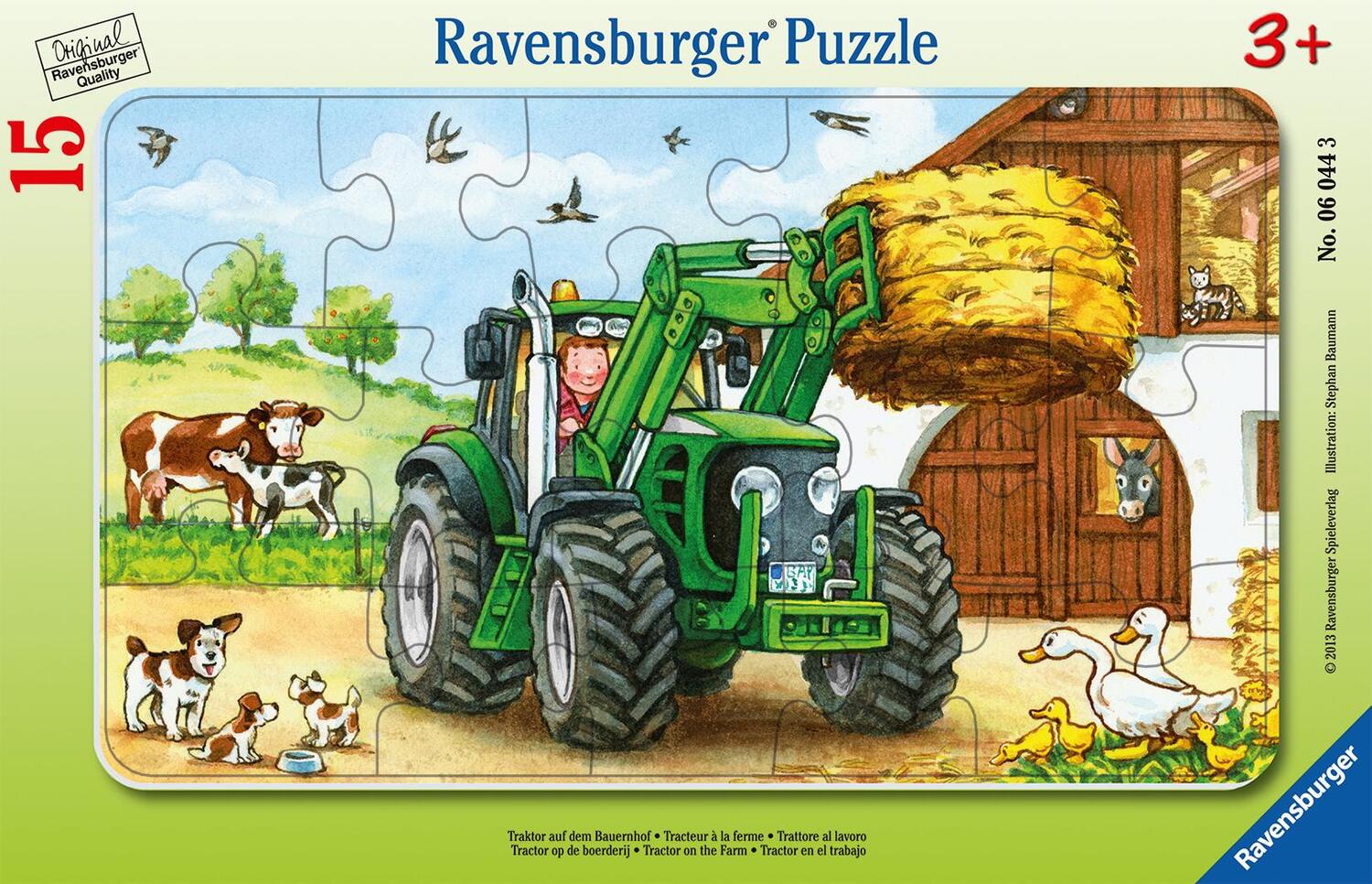 Cover: 4005556060443 | Traktor auf dem Bauernhof. Rahmenpuzzle 15 Teile | Spiel | Deutsch