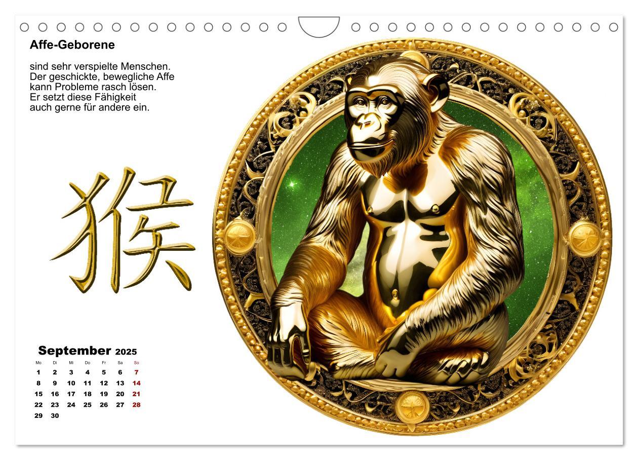 Bild: 9783457225141 | Chinesische Sternzeichen (Wandkalender 2025 DIN A4 quer), CALVENDO...