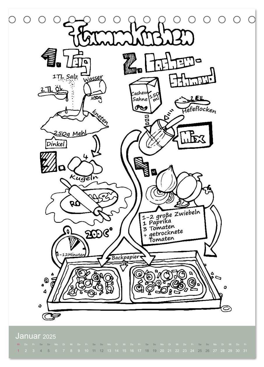 Bild: 9783435977093 | KOCH MAL KALENDER - Lustige Rezepte zum Ausmalen (Tischkalender...