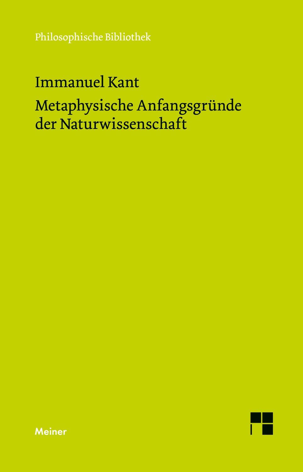 Cover: 9783787345533 | Metaphysische Anfangsgründe der Naturwissenschaft | Immanuel Kant