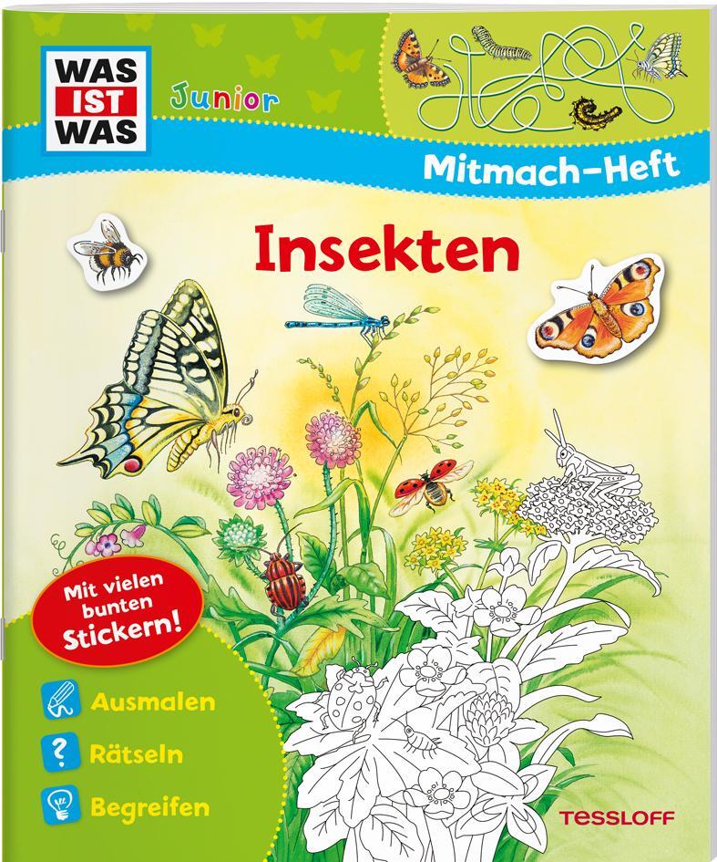 Cover: 9783788675738 | WAS IST WAS Junior Mitmach-Heft. Insekten | Spiele, Rätsel, Sticker